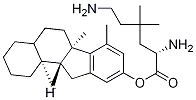 (2S)-(6aR,11aR,11bS)-4,4,6a,7,11b-Pentamethyl-2,3,4,4a,5,6,6a,11,11a,11b-decahydro-1H-benzo[a]fluoren-9-yl 2,6-diaminohexanoate结构式