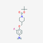 tert-Butyl 4-((4-amino-2-fluorophenoxy)methyl)piperidine-1-carboxylate结构式