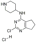 Structure of (2-Chloro(5,6,7-trihydrocyclopenta[2,1-e]pyriMidin-4-yl))-4-piperidylaMine hydrochloride