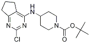 Structure of tert-butyl 4-(2-chloro-6,7-dihydro-5H-cyclopenta[d]pyrimidin-4-ylamino)piperidine-1-carboxylate
