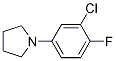 1-(3-Chloro-4-fluorophenyl)pyrrolidine结构式