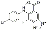Methyl 5-(4-Bromophenylamino)-4-Fluoro-1-Methyl-1H-Benzo[D]Imidazole-6-Carboxylate结构式