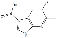 Structure of 5-Chloro-6-methyl-1H-pyrrolo[2,3-b]pyridine-3-carboxylic acid