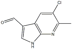 Structure of 5-CHLORO-3-FORMYL-6-METHYL-7-AZAINDOLE