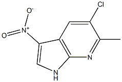 Structure of 5-CHLORO-6-METHYL-3-NITRO-7-AZAINDOLE