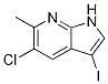 5-Chloro-3-iodo-6-methyl-1H-pyrrolo[2,3-b]pyridine结构式