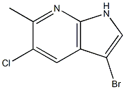 Structure of 3-BROMO-5-CHLORO-6-METHYL-7-AZAINDOLE