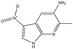 6-Methyl-3-nitro-1H-pyrrolo[2,3-b]pyridin-5-amine结构式