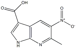 Structure of 1H-Pyrrolo[2,3-b]pyridine-3-carboxylic  acid,  6-methyl-5-nitro-