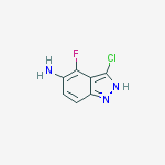 Structure of 3-chloro-4-fluoro-1h-indazol-5-amine