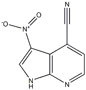 Structure of 1H-Pyrrolo[2,3-b]pyridine-4-carbonitrile,  3-nitro-