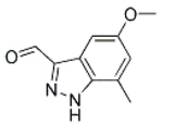 Structure of 7-METHYL-5-METHOXY-3-FORMYL (1H)INDAZOLE