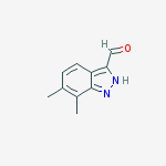 Structure of 6,7-Dimethyl-3-formyl (1H)indazole
