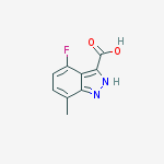 Structure of 4-Fluoro-7-methyl-3-(1H)indazole carboxylic acid