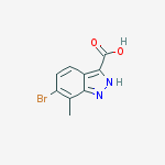 Structure of 1H-Indazole-7-carboxylic acid, 6-amino-5-chloro-
