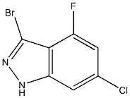 Chemical structure of 3-BROMO-6-CHLORO-4-FLUORO (1H)INDAZOLE
