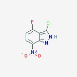 Structure of 3-chloro-4-fluoro-7-nitro-1h-indazole