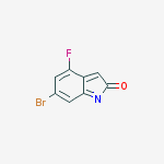 6-Bromo-4-fluoro-2-oxyindole结构式