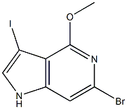 Structure of 6-Bromo-3-iodo-4-methoxy-1H-pyrrolo[3,2-c]pyridine