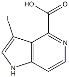 3-Iodo-5-azaindole-4-carboxylic acid结构式