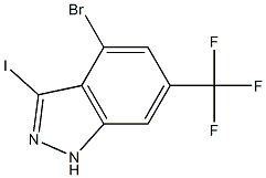 Structure of 4-BROMO-3-IODO-6-(TRIFLUOROMETHYL) (1H)INDAZOLE