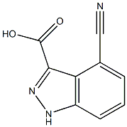 4-CYANO-3-(1H)INDAZOLE CARBOXYLIC ACID结构式