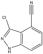 3-CHLORO-4-CYANO (1H)INDAZOLE结构式