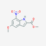 Structure of 5-METHOXY-7-NITRO-2-INDOLECARBOXYLIC ACID METHYL ESTER