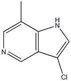 Structure of 1H-Pyrrolo[3,2-c]pyridine,3-chloro-7-methyl-