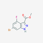 Structure of 6-BROMO-4-FLUORO 1H-INDAZOLE-3-METHYCARBOXYLATE