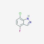 Structure of 1H-Indazole-5-carboxaldehyde, 7-chloro-