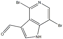 Structure of 4,7-dibromo-1h-pyrrolo[3,2-c]pyridine-3-carbaldehyde