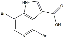 4,7-Dibromo-1H-pyrrolo[3,2-c]pyridine-3-carboxylic acid结构式