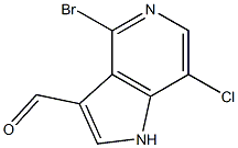 Structure of 4-BROMO-7-CHLORO-5-AZAINDOLE-3-CARBOALDEHYDE