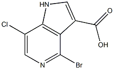 Structure of 4-Bromo-7-chloro-1H-pyrrolo[3,2-c]pyridine-3-carboxylic acid