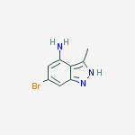 Structure of 6-Bromo-3-methyl-1H-indazol-4-amine