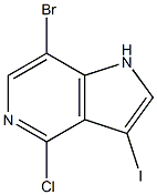 Chemical structure of 7-BROMO-4-CHLORO-3-IODO-5-AZAINDOLE