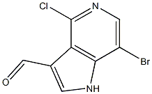 Structure of 7-Bromo-4-chloro-1H-pyrrolo[3,2-c]pyridine-3-carbaldehyde