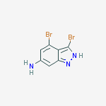 3,4-dibromo-1h-indazol-6-amine结构式