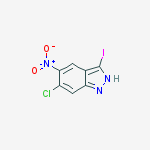 Structure of 6-CHLORO-3-IODO-5-NITRO (1H)INDAZOLE