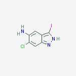 Structure of 6-chloro-3-iodo-1h-indazol-5-amine