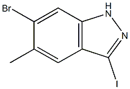 Structure of 6-BROMO-3-IODO-5-METHYL (1H)INDAZOLE