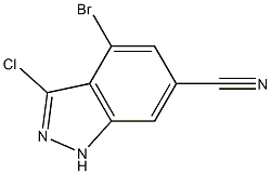 Structure of 4-BROMO-3-CHLORO-6-CYANO (1H)INDAZOLE