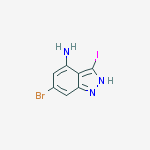 Structure of 1H-Indazole-7-carboxylic acid, 6-amino-5-chloro-3-methyl-