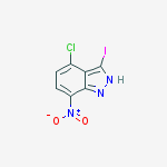 Structure of 4-Chloro-3-iodo-7-nitro indazole