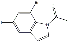 Structure of 1-ACETYL-7-BROMO-5-IODOINDOLE