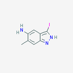 Structure of 5-AMINO-3-IODO-6-METHYL (1H)INDAZOLE