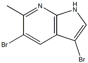 3,5-Dibromo-6-methyl-1H-pyrrolo[2,3-b]pyridine结构式