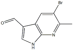 Structure of 5-BROMO-3-FORMYL-6-METHYL-7-AZAINDOLE
