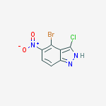 Structure of 4-Bromo-3-chloro-5-nitro (1H)indazole